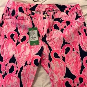 New with tags Lilly Pulitzer flamingo pants size 8